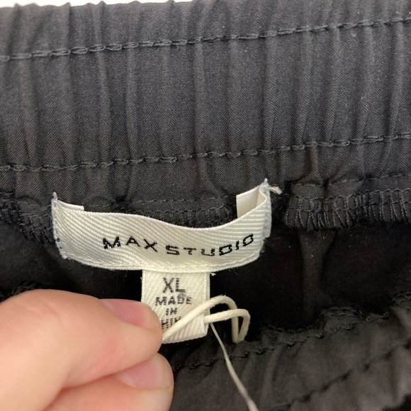 Max Studio Nordstrom NEW Women's Size X-Large Pull On Black Stretchy Joggers - Picture 3 of 8